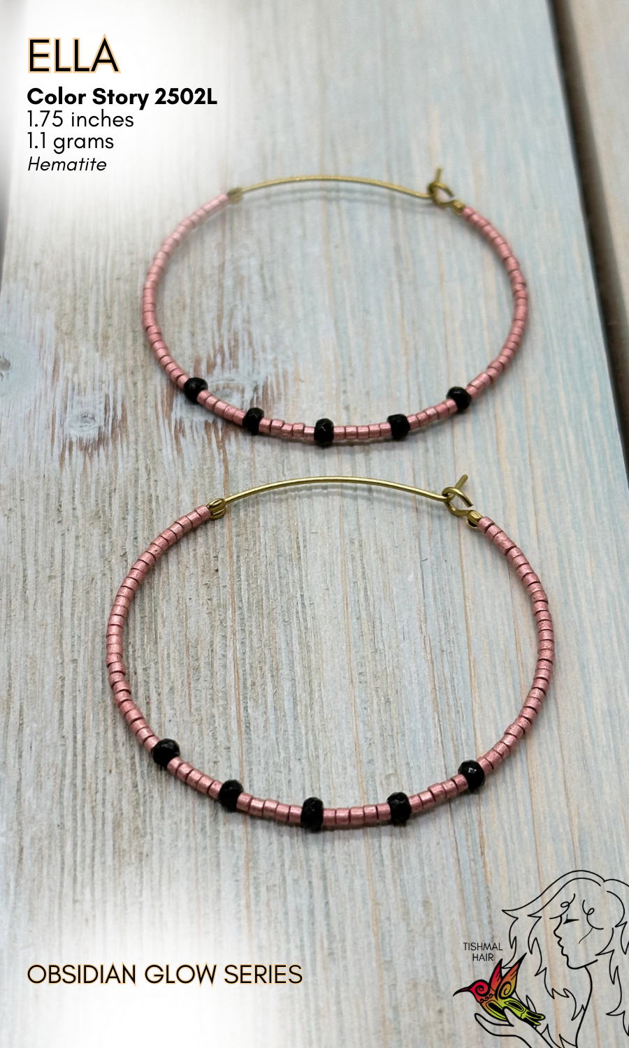Obsidian Glow Ella Earrings 2502L