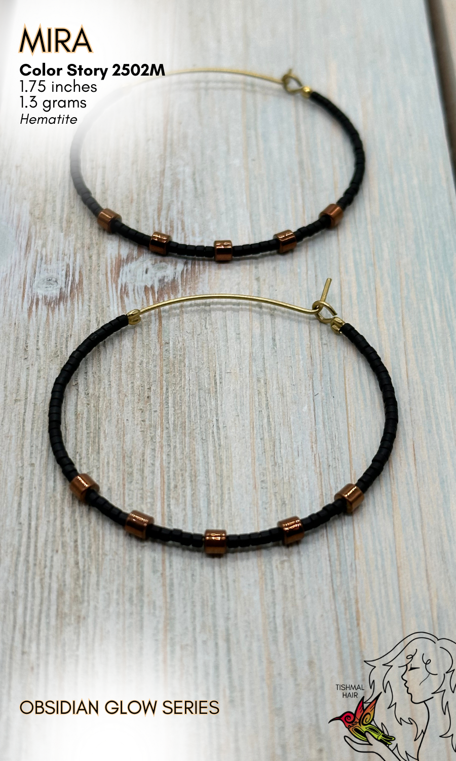 Obsidian Glow Mira Earrings 2502M