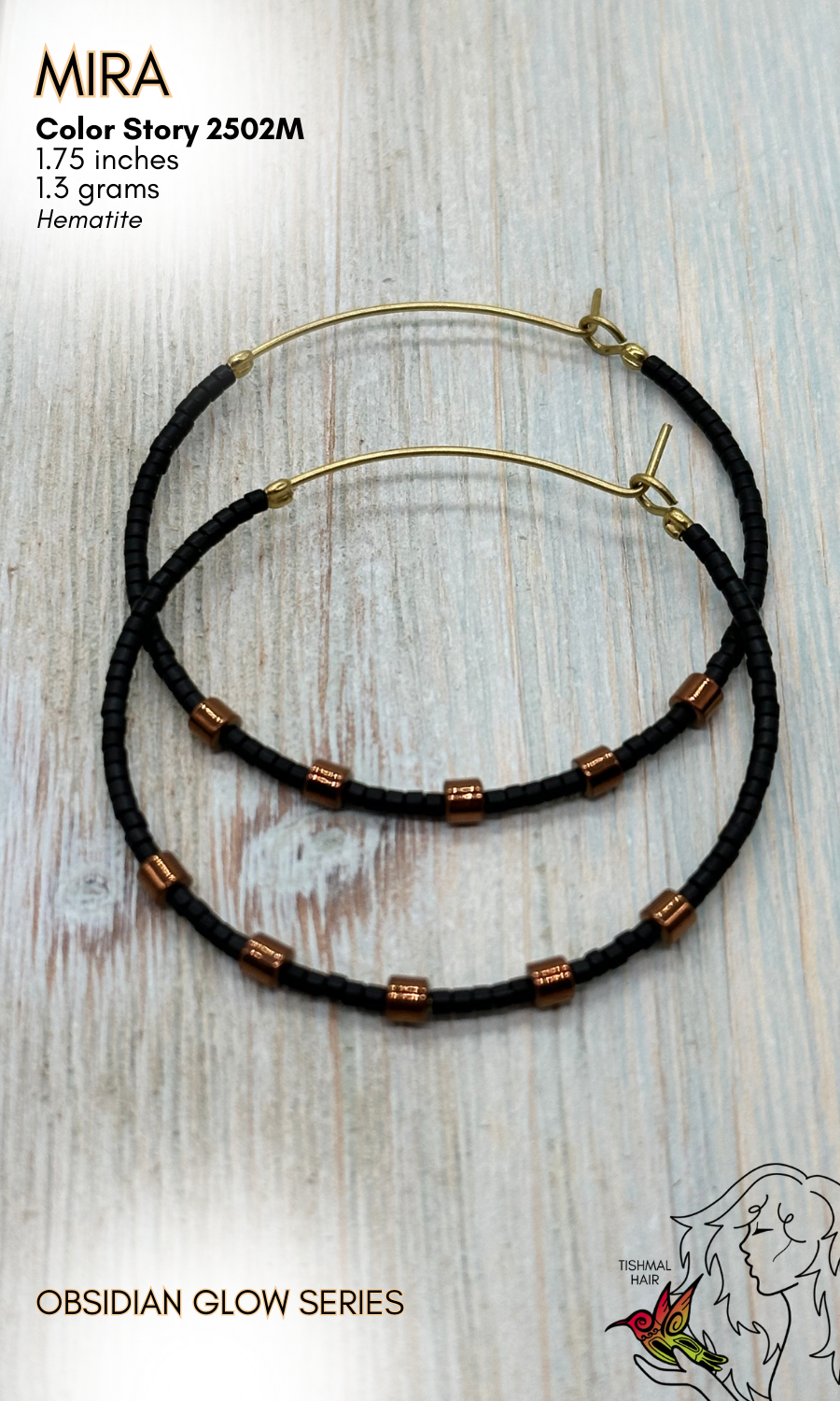 Obsidian Glow Mira Earrings 2502M