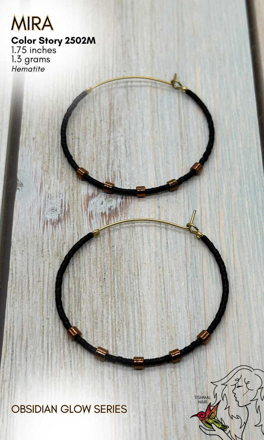 Obsidian Glow Mira Earrings 2502M