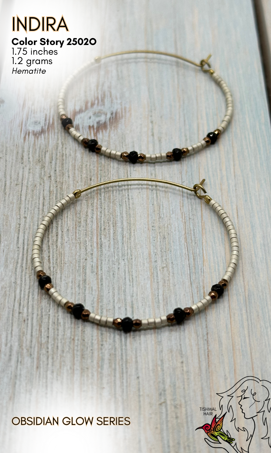 Obsidian Glow Indira Earrings 2502O