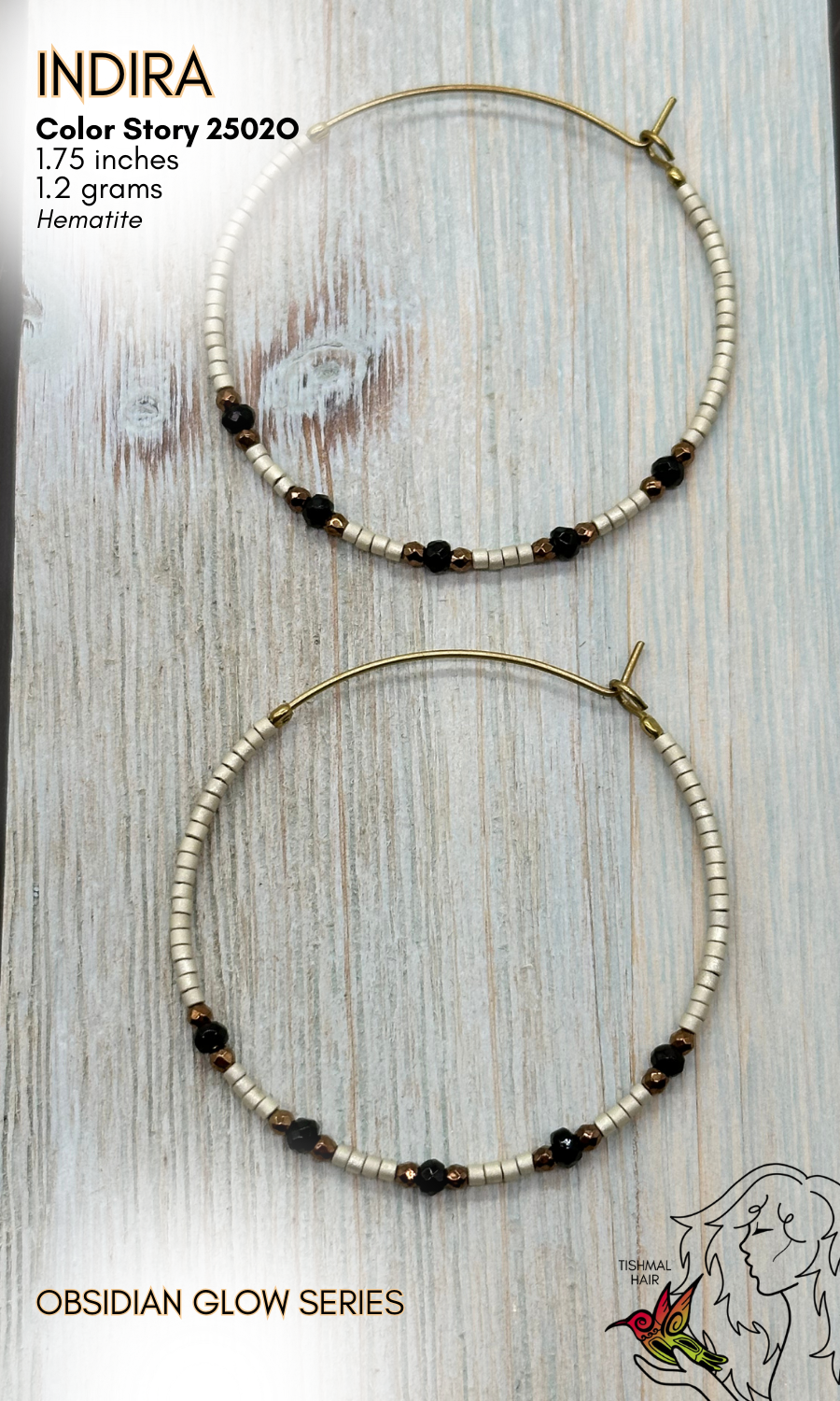 Obsidian Glow Indira Earrings 2502O