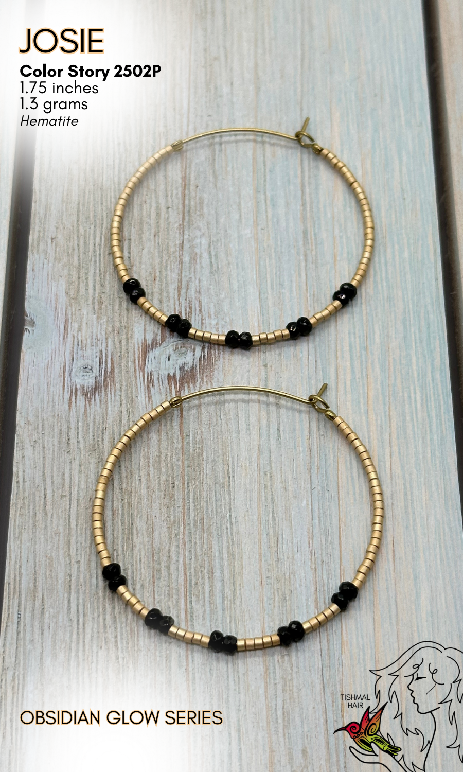 Obsidian Glow Josie Earrings 2502P