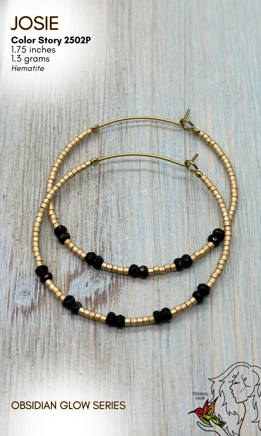 Obsidian Glow Josie Earrings 2502P