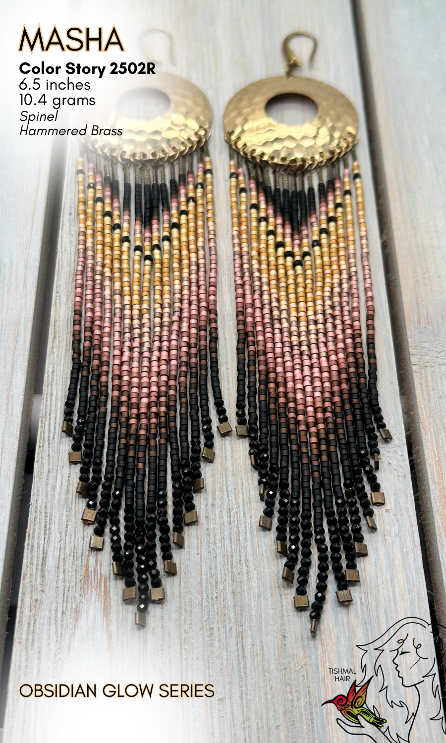 Obsidian Glow Masha Earrings 2502R