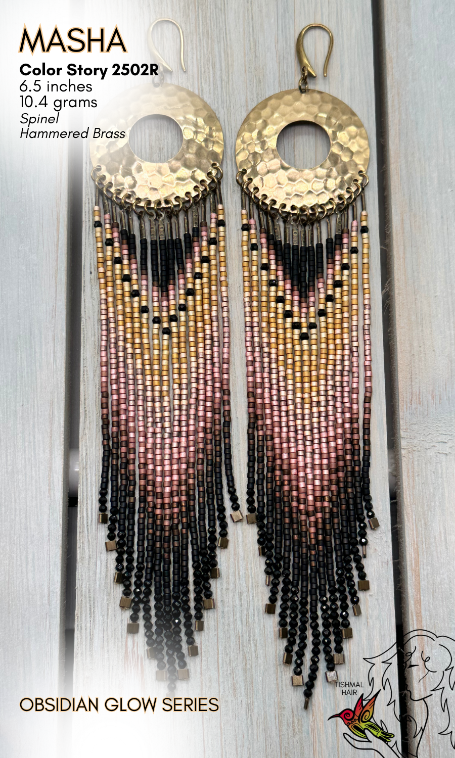 Obsidian Glow Masha Earrings 2502R