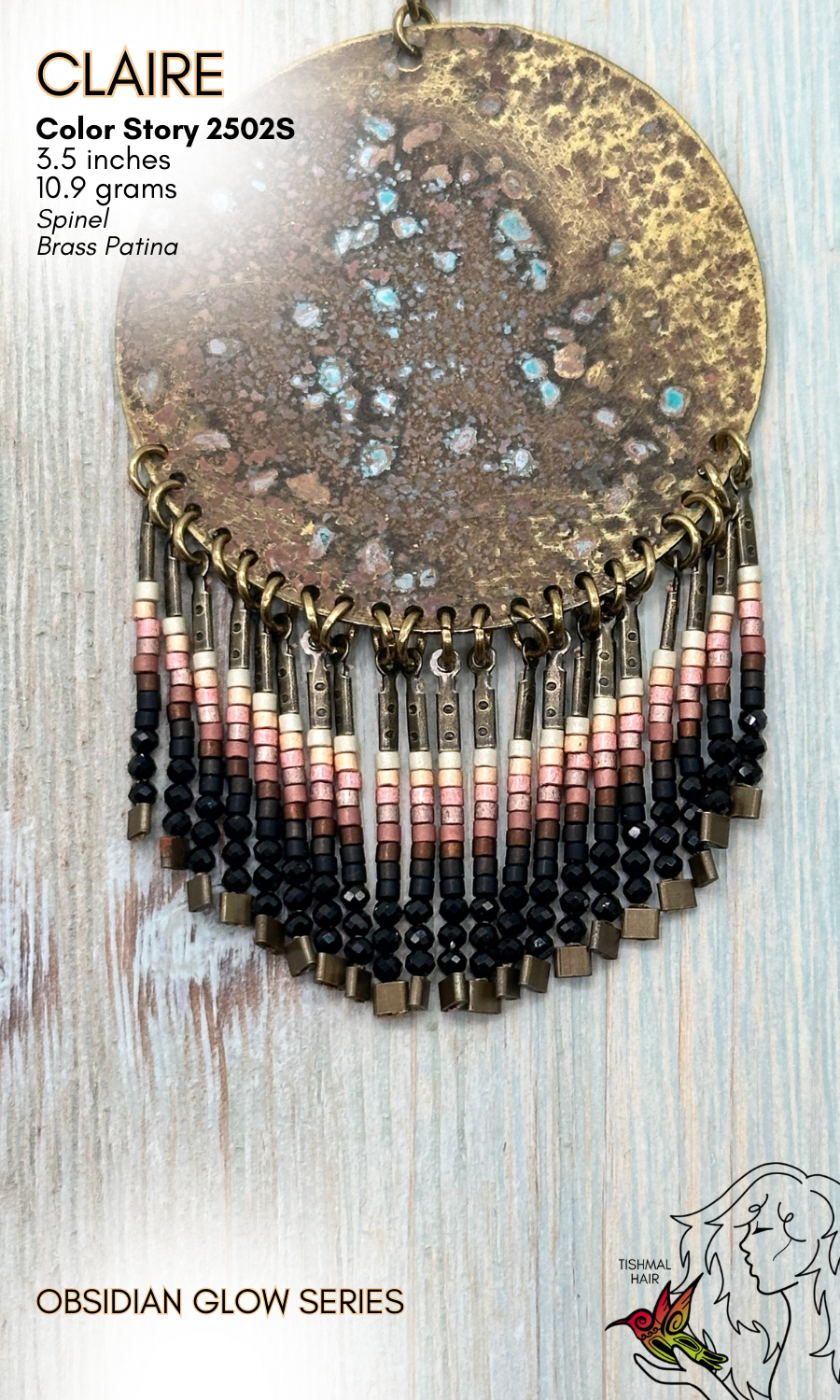 Obsidian Glow Claire Earrings 2502S