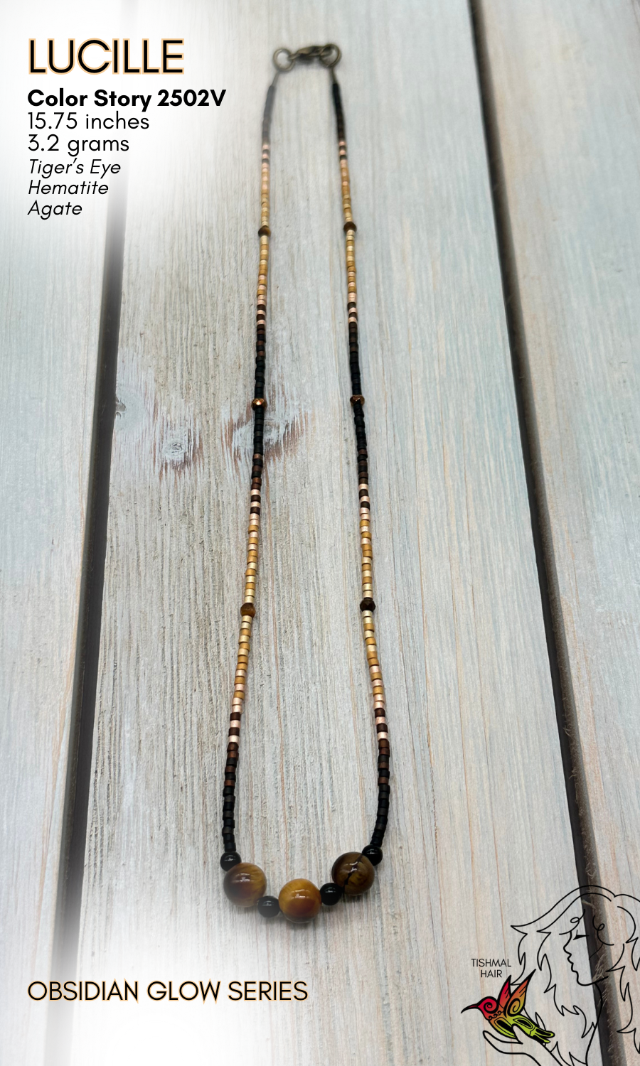 Obsidian Glow Lucille Necklace 2502V