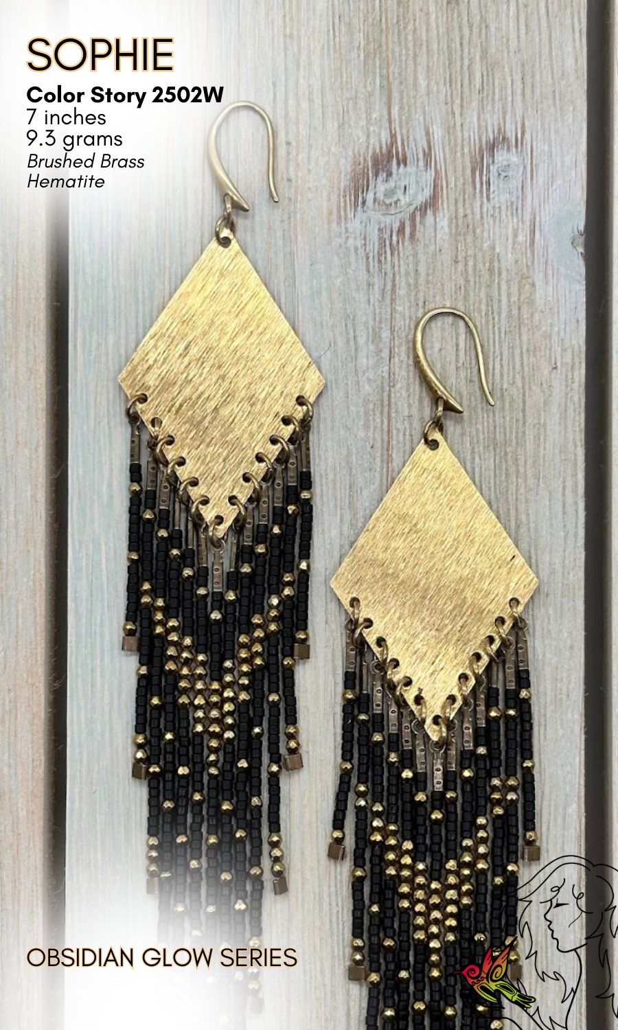 Obsidian Glow Sophie Earrings 2502W