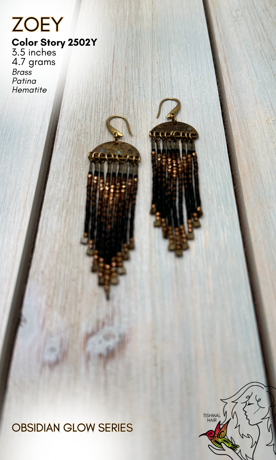 Obsidian Glow Zoey Earrings 2502Y