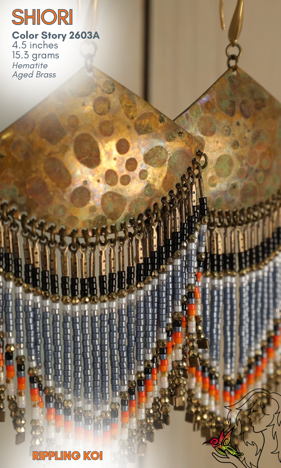 Rippling Koi Shiori Earrings 2603A