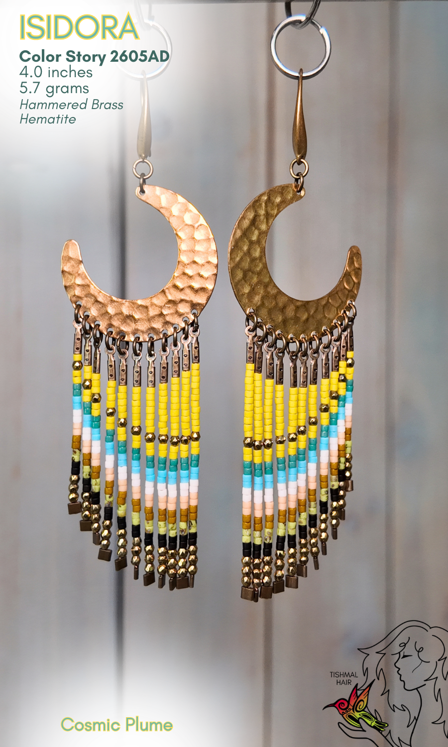 Cosmic Plume Isidora Earrings 2605AD