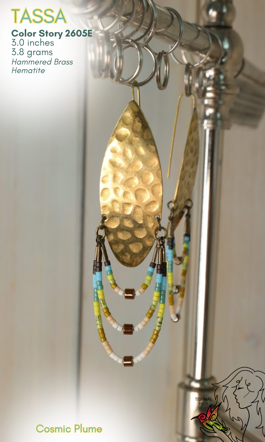 Cosmic Plume Tassa Earrings 2605E
