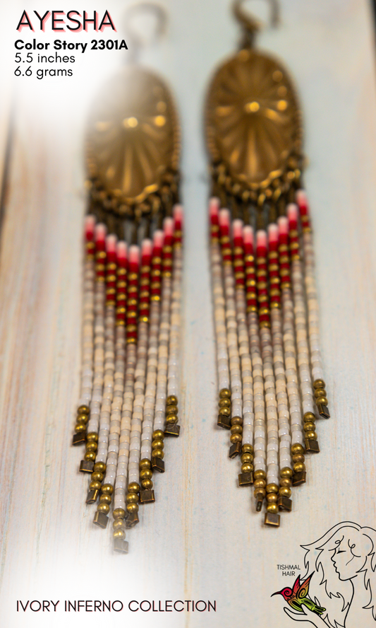 Ivory Inferno Ayesha Earrings 2301A