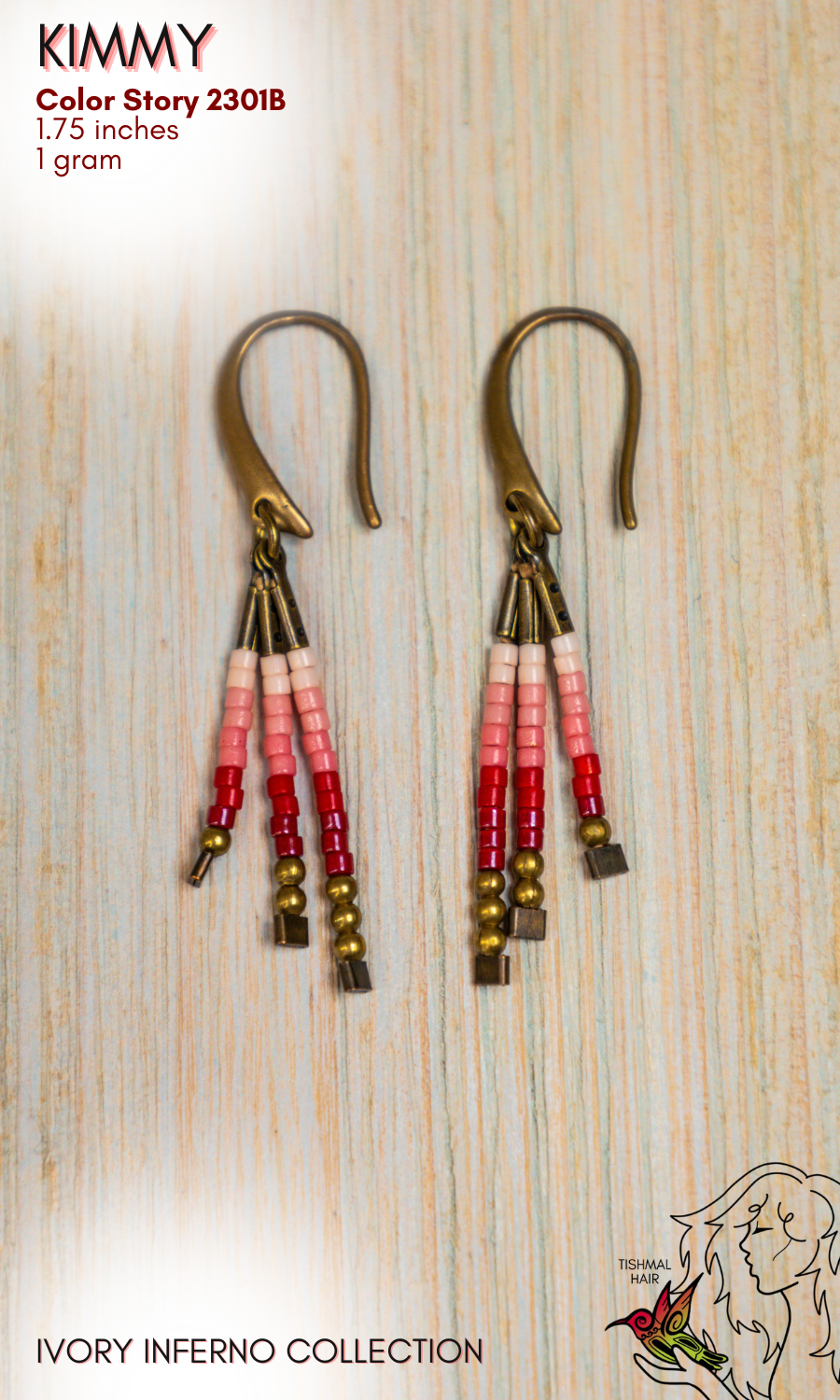 Ivory Inferno Kimmy Earrings 2301B