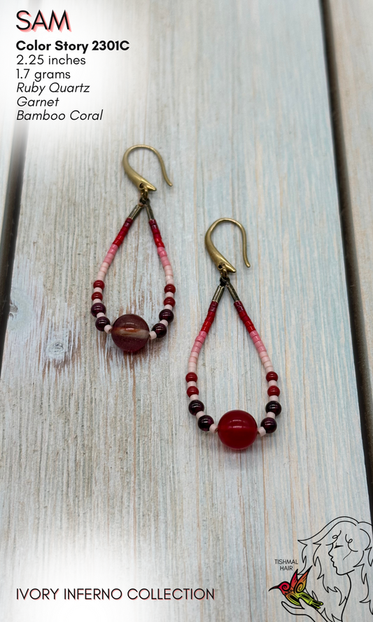 Ivory Inferno Sam Earrings 2301C