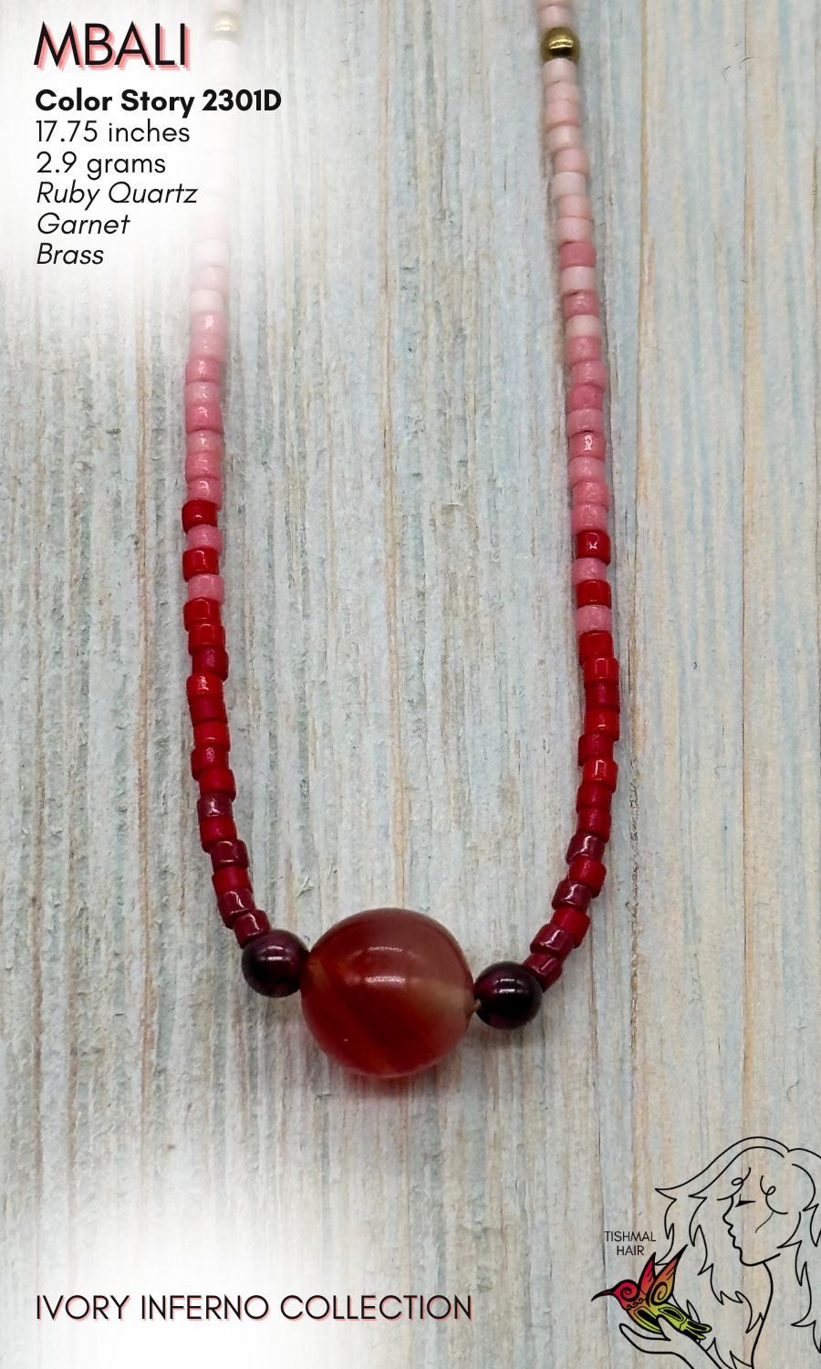 Ivory Inferno Mbali Necklace 2301D
