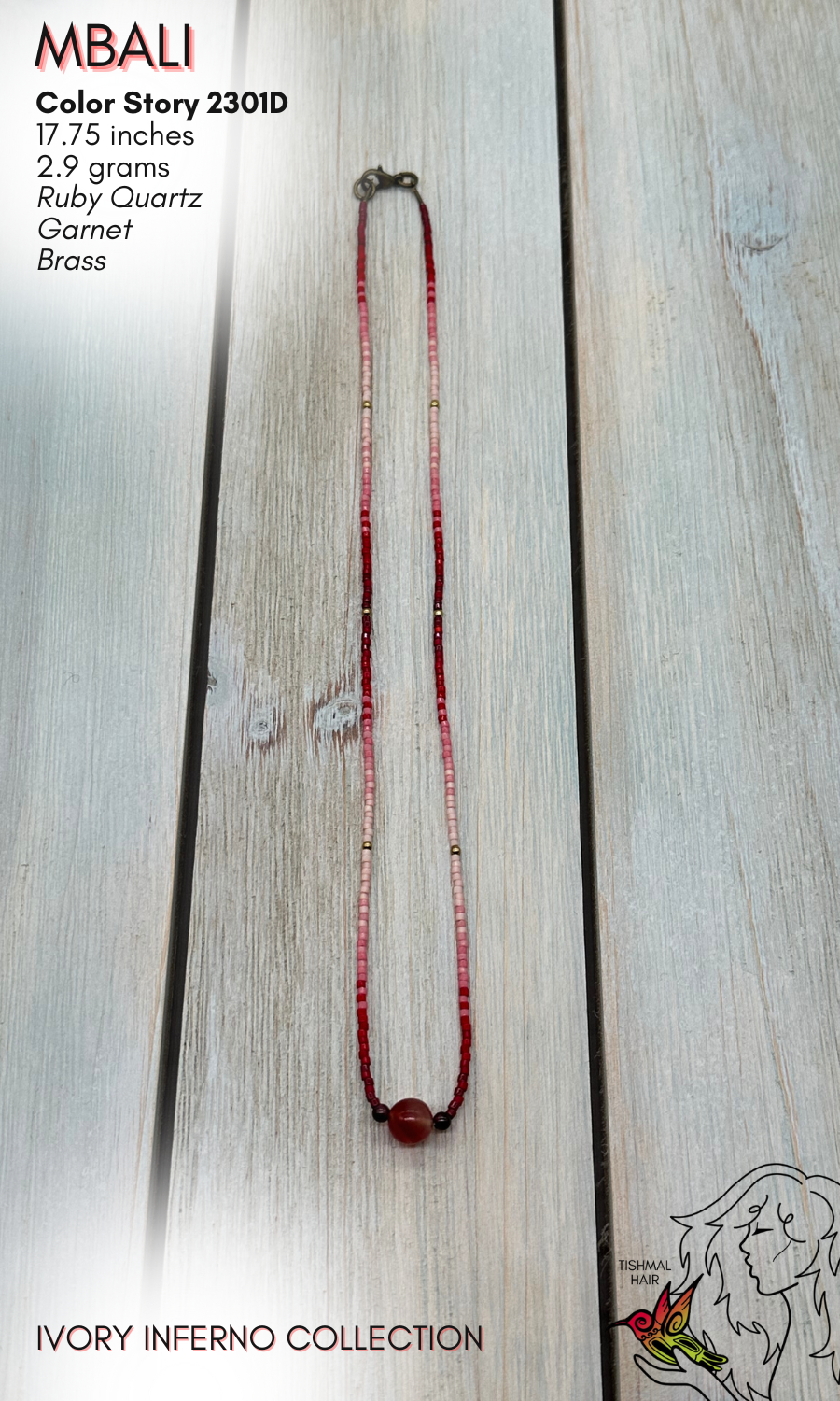 Ivory Inferno Mbali Necklace 2301D