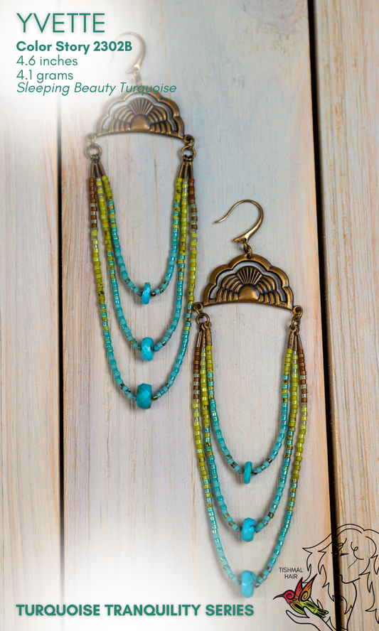 Turquoise Tranquility Yvette Earrings 2302B