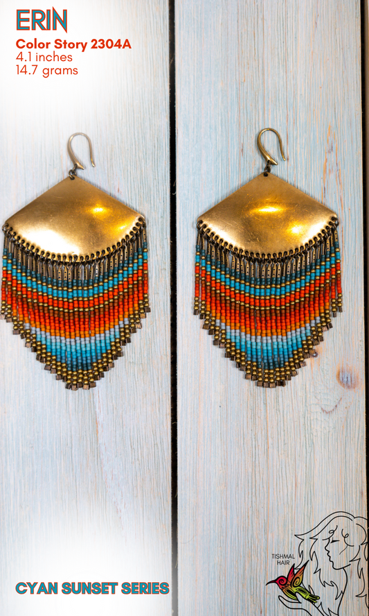 Cyan Sunset Erin Earrings 2304A