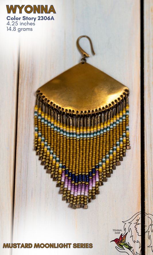 Mustard Moonlight Wyonna Earrings 2306A