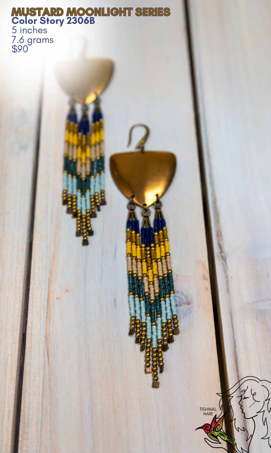 Fringe Drop Seed Bead Earrings Marigold Medley Series Color Story 2306B