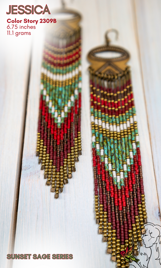 Sunset Sage Jessica Earrings 2309B