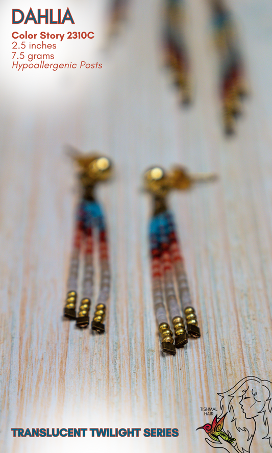 Translucent Twilight Dahlia Earrings 2310C