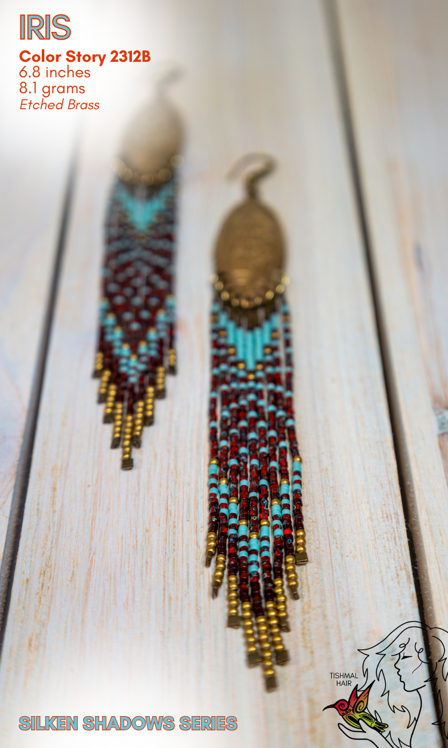 Silken Shadows Iris Earrings 2312B