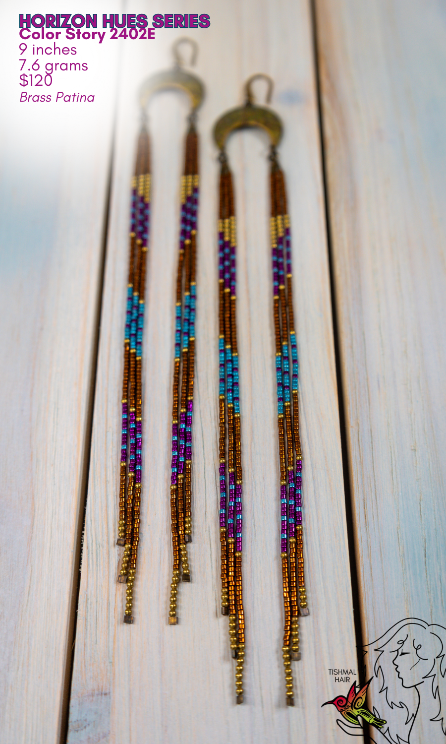 Fringe Drop Seed Bead Earrings Horizon Hues Series Color Story 2402E