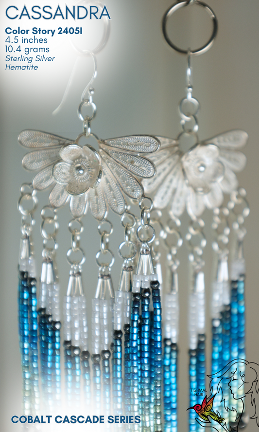 Cobalt Cascade Cassandra Earrings 2405I
