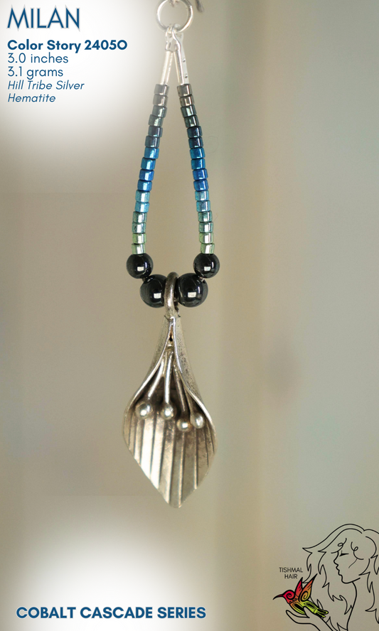 Cobalt Cascade Milan Earrings 2405O
