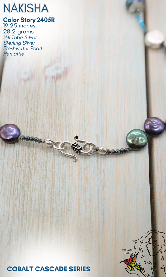 Cobalt Cascade Nakisha Necklace 2405R