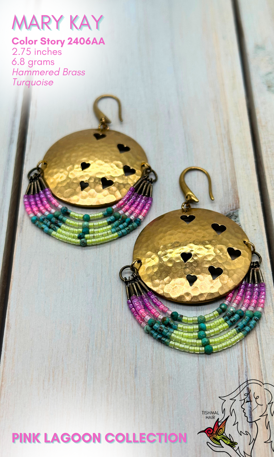 Pink Lagoon Mary Kay Earrings 2406AA