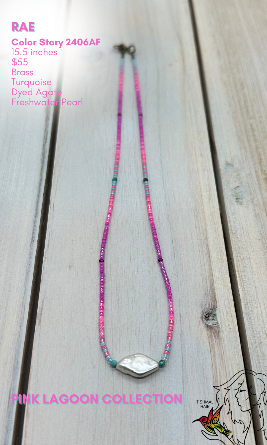 Pink Lagoon Rae Necklace 2406AF