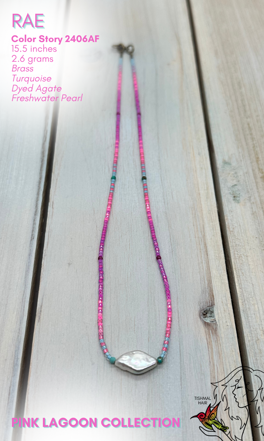 Pink Lagoon Rae Necklace 2406AF