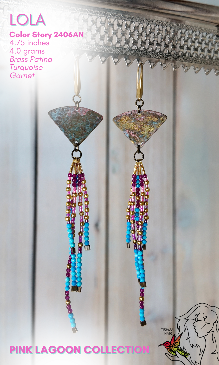 Pink Lagoon Lola Earrings 2406AN
