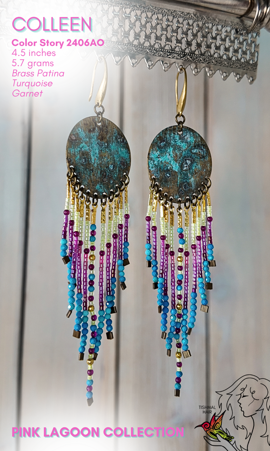 Pink Lagoon Colleen Earrings 2406AO