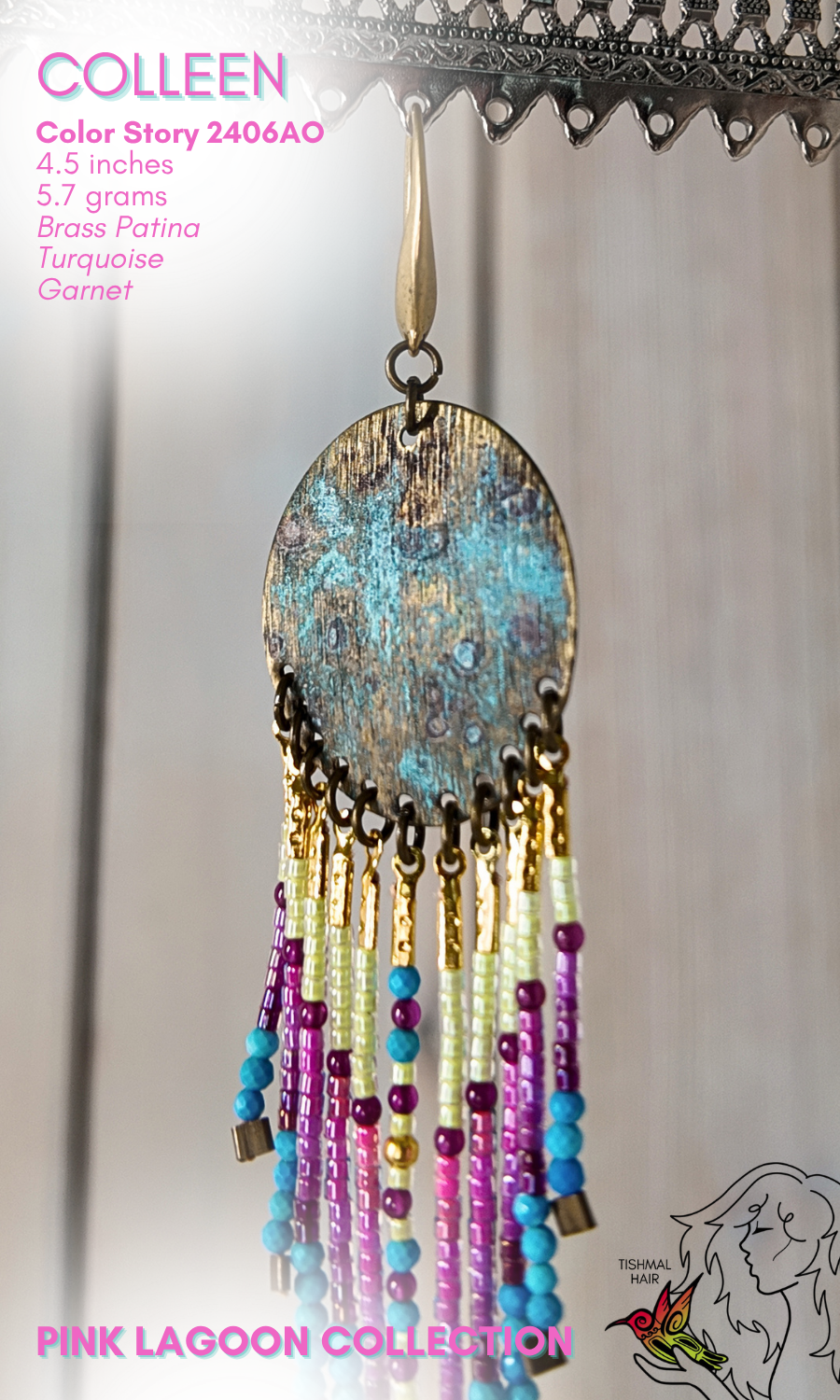 Pink Lagoon Colleen Earrings 2406AO