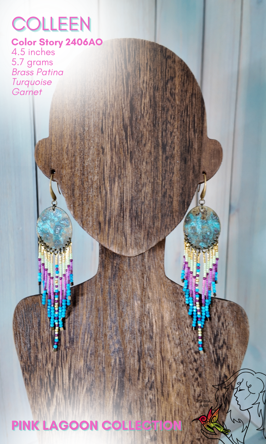 Pink Lagoon Colleen Earrings 2406AO