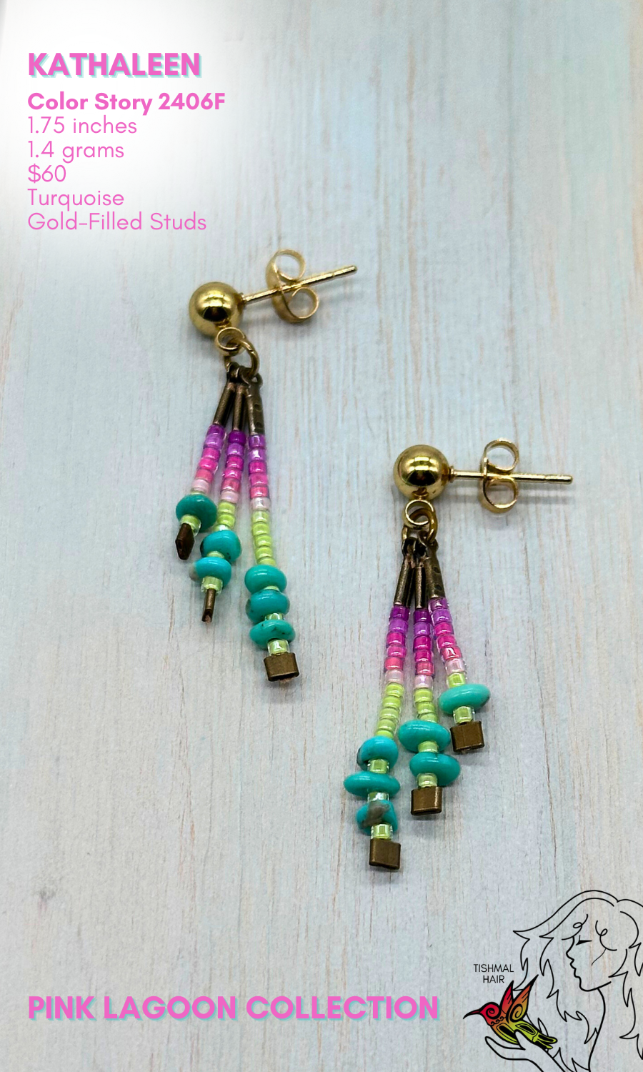 Pink Lagoon Kathaleen Earrings 2406F