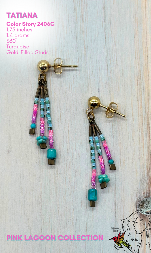 Pink Lagoon Tatiana Earrings 2406G