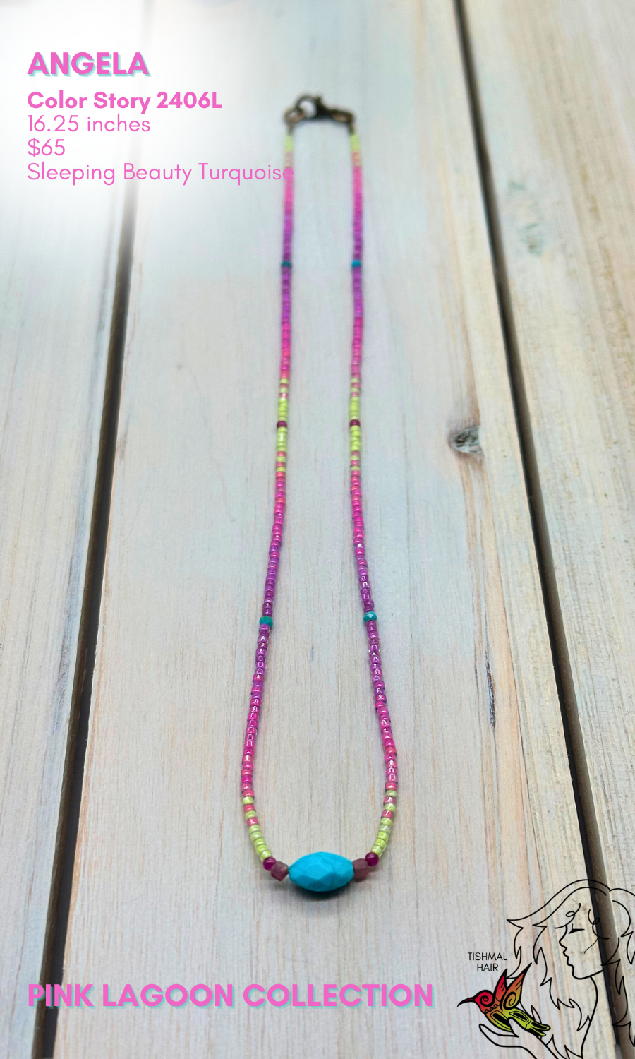 Pink Lagoon Angela Necklace 2406L