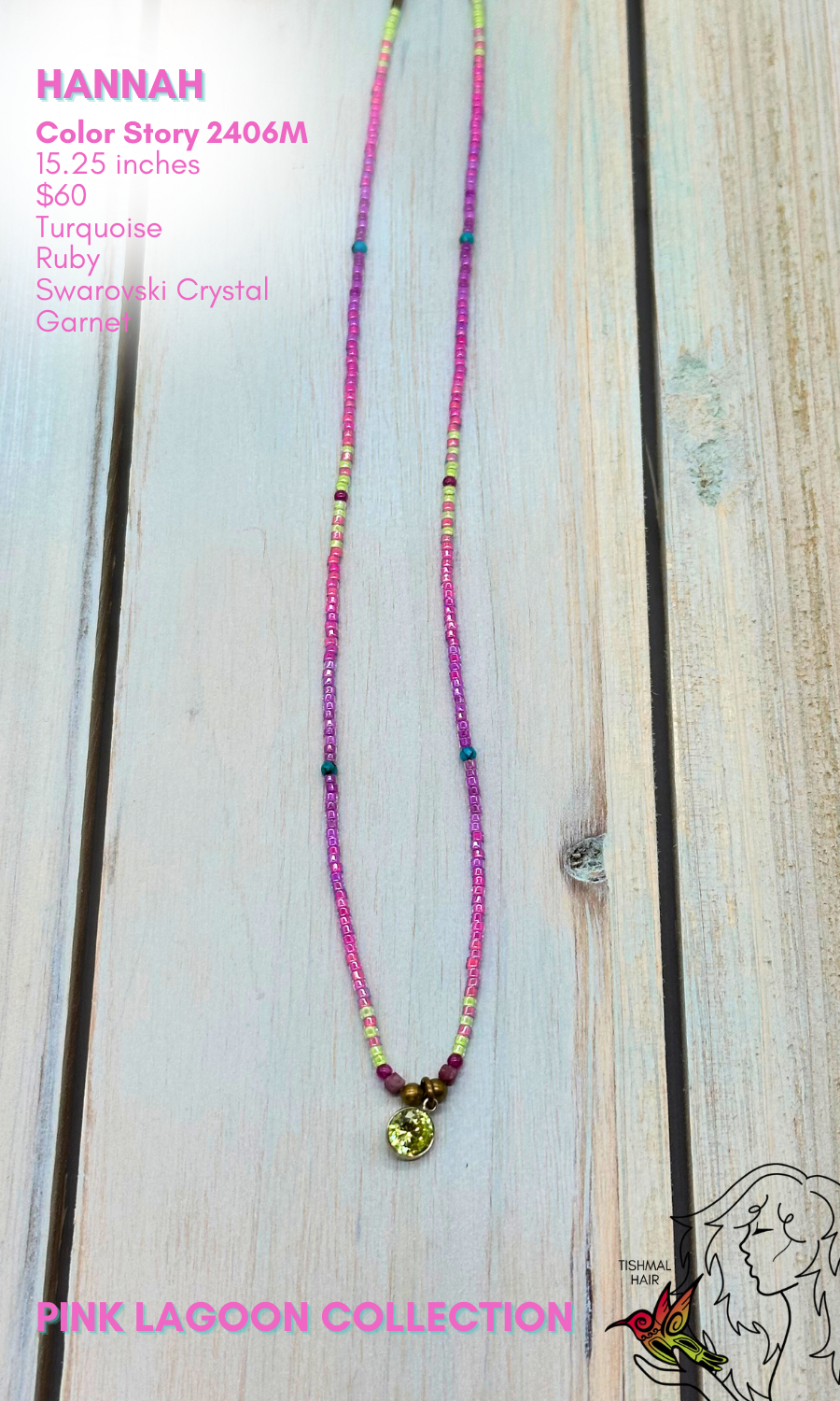 Pink Lagoon Hannah Necklace 2406M