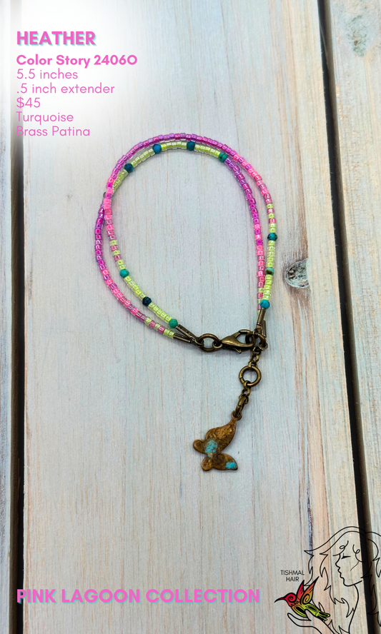 Pink Lagoon Heather Bracelet 2406O