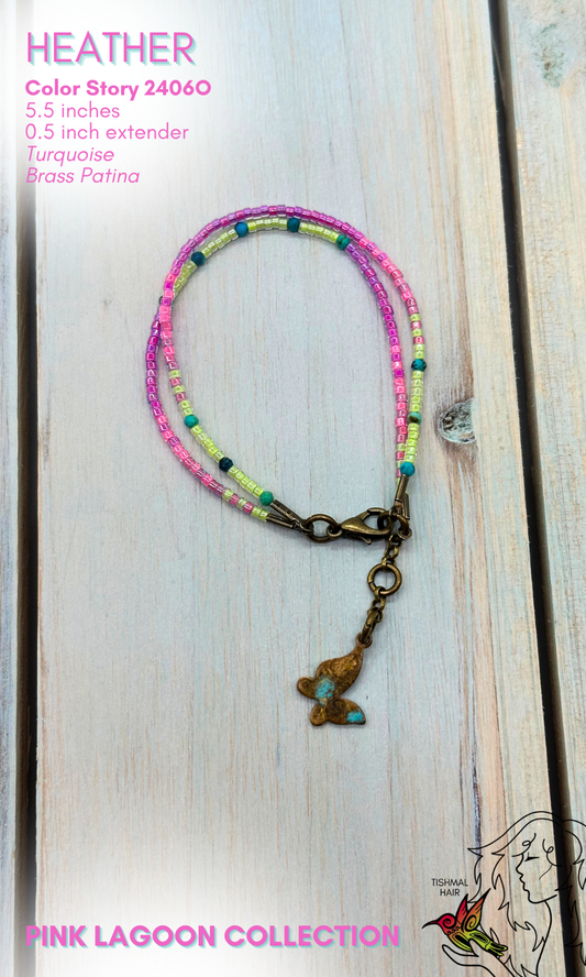 Pink Lagoon Heather Bracelet 2406O