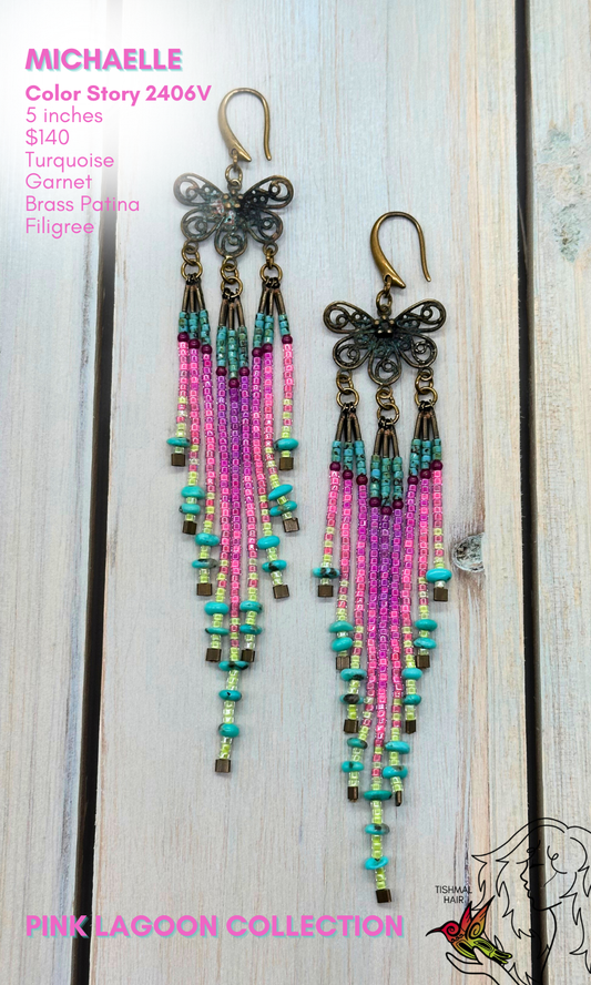 Pink Lagoon Michaelle Earrings 2406V