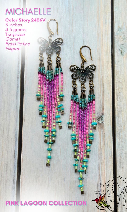Pink Lagoon Michaelle Earrings 2406V