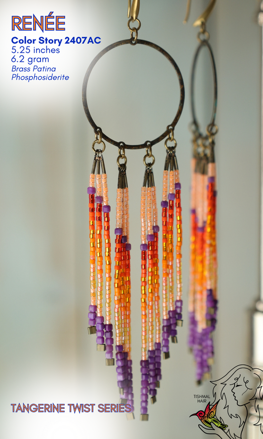 Tangerine Twist Renée Earrings 2407AC