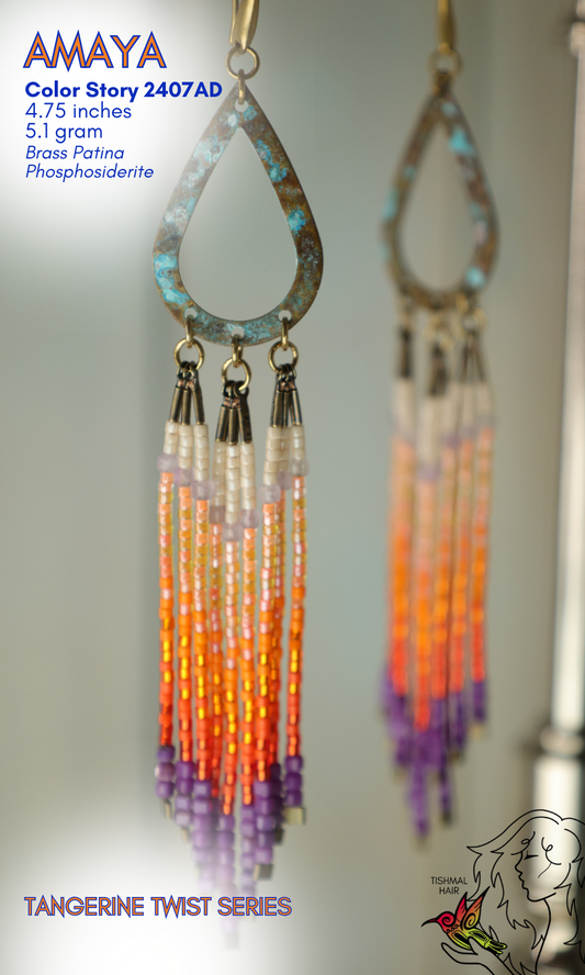 Tangerine Twist Amaya Earrings 2407AD